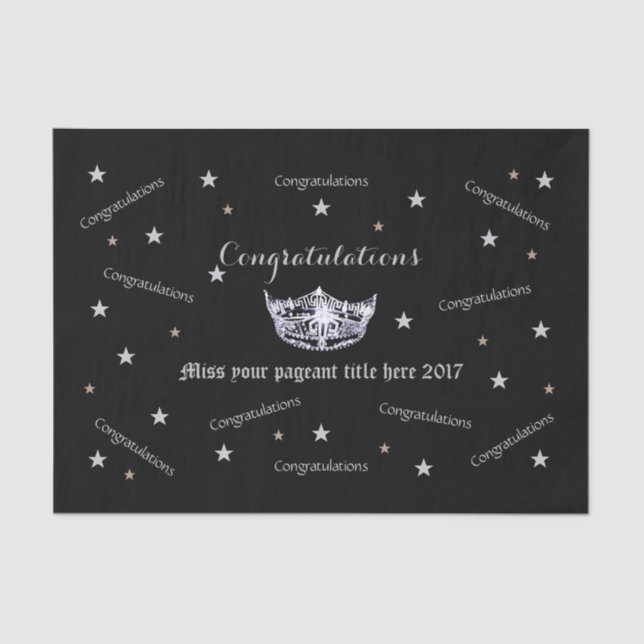 Papier Mousseline Miss America Félicitations Tissue Paper (Recto)