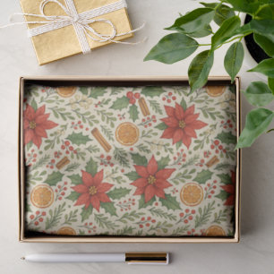 Papier Mousseline Mistletoe botanique classique Motif d'art floral