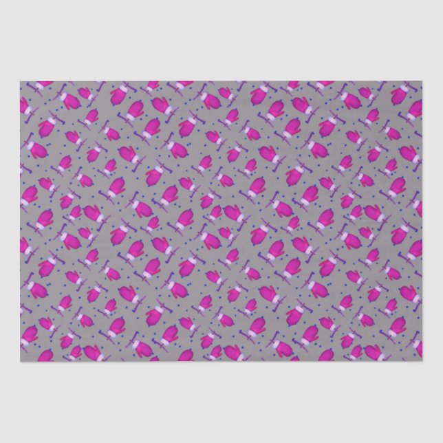 Papier Mousseline Mittens retro_gray (Recto)