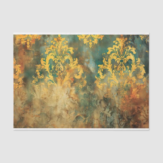 Papier Mousseline Mobilier rustique Damask Découpage Papier Tissu (Recto)