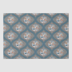 Papier Mousseline Mocha & Accent Abstrait Turquoise Mandala Retro Og