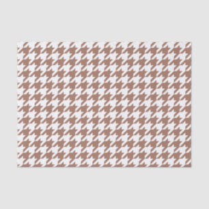 Papier Mousseline Mocha Brown et blanc Houndstooth