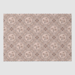 Papier Mousseline Mocha Rococo Revival Mandala Geo Diamond Tile