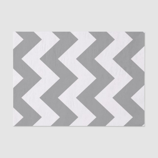 Papier Mousseline Mod audacieux gris Chevron (Recto)
