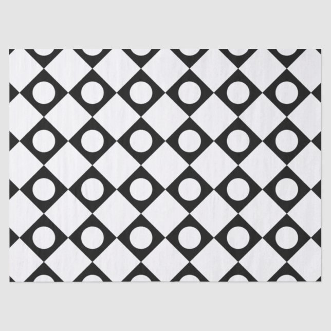 Papier Mousseline Mod Retro 60's White (Recto)