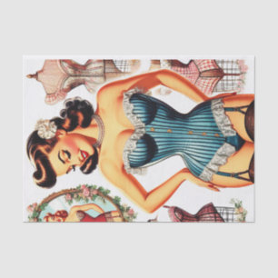 Papier Mousseline Mode vintage Corset Pin Up