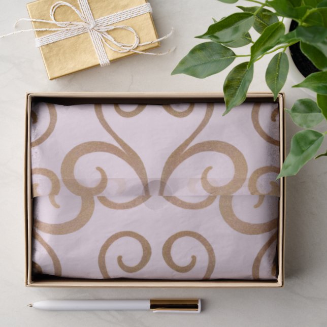 Papier Mousseline Modèle Damas luxueux (Cadeau)