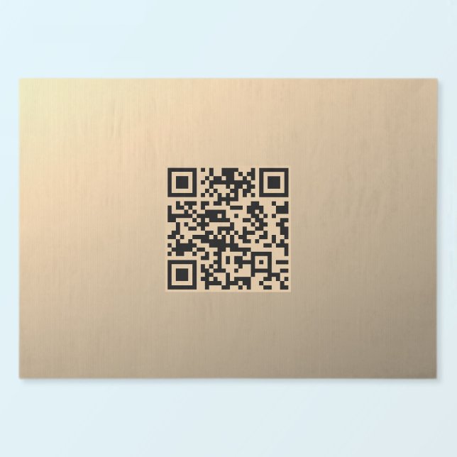 Papier Mousseline Modèle de code QR immédiatement modifiable | Or Fa (Créateur téléchargé)