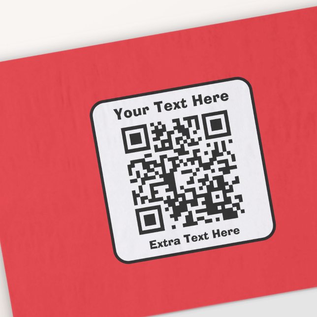 Papier Mousseline Modèle de code QR scannable avec texte modifiable (Créateur téléchargé)