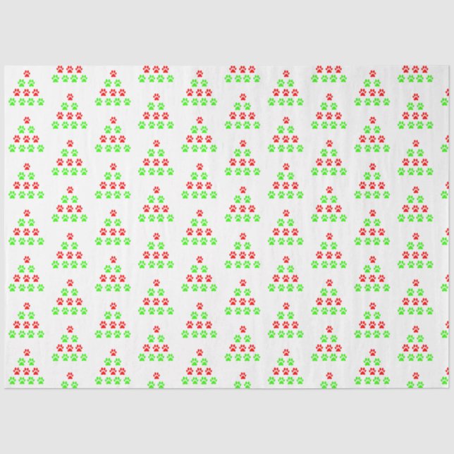 Papier Mousseline modèle de conception d'arbre de noël patte vert ro (Recto)