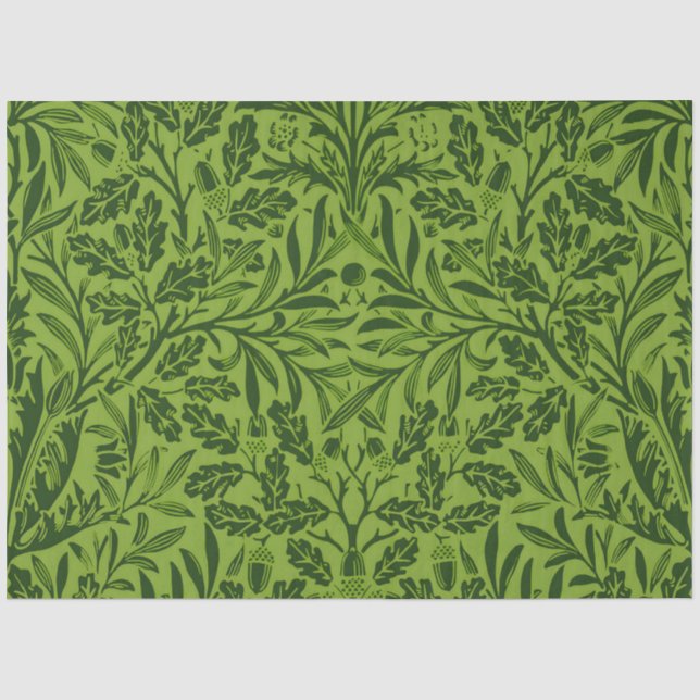 Papier Mousseline Modèle de feuille de chêne vert sans couture de Wi (Recto)