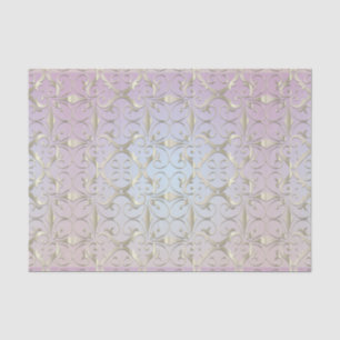 Papier Mousseline Modèle De Luxe Baroque Or Damas Sur Pastel Ombre