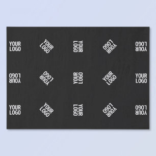 Papier Mousseline Modèle de Motif Logo moderne unique Black