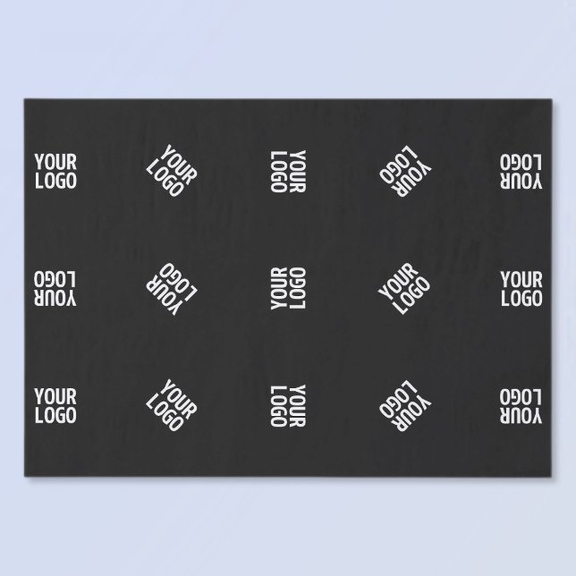 Papier Mousseline Modèle de Motif Logo moderne unique | Black (Créateur téléchargé)