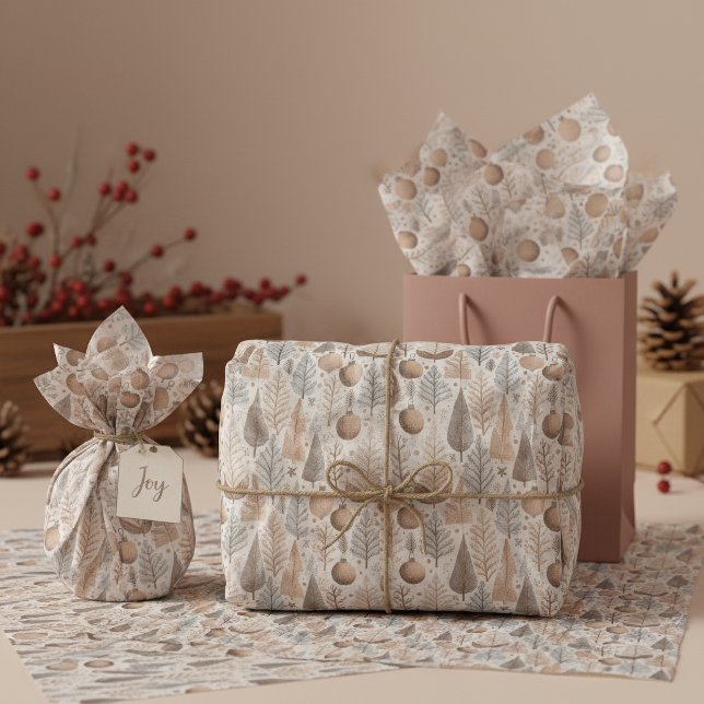 Papier Mousseline Modèle de Noël Earth Tones #25 ID1009 (Créateur téléchargé)