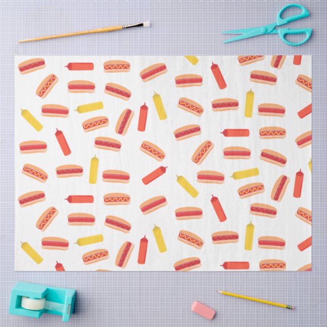 Papier Mousseline Modèle de restauration rapide Hot Dog BBQ  (Artisanat)