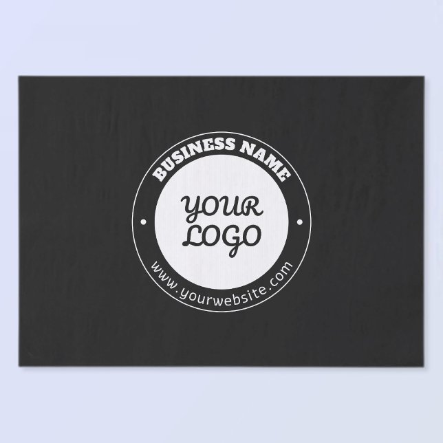 Papier Mousseline Modèle de texte circulaire modifiable et logo télé (Créateur téléchargé)