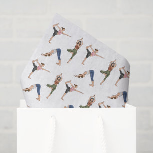 Papier Mousseline Modèle de yoga femmes forme bien-être