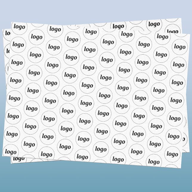 Papier Mousseline Modèle d'entreprise de logo simple (Logo with text business promotional packaging tissue paper)