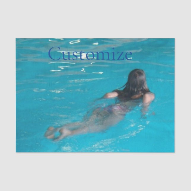 Papier Mousseline Modèle féminin natation Thunder_Cove (Recto)