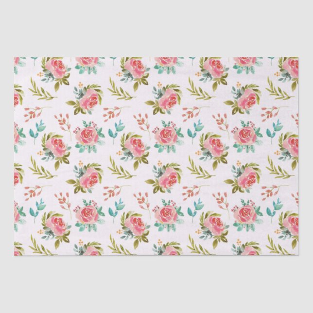 Papier Mousseline Modèle floral (Recto)