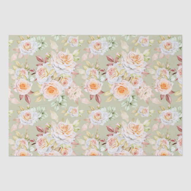 Papier Mousseline Modèle floral (Recto)