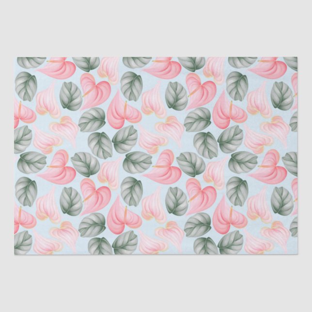 Papier Mousseline Modèle floral (Recto)