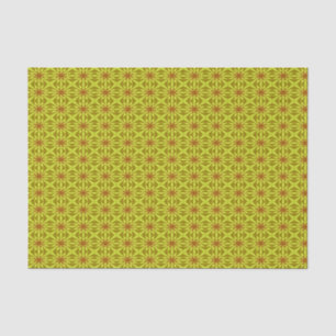 Papier Mousseline Modèle Floral Abstrait Jaune Et Orange