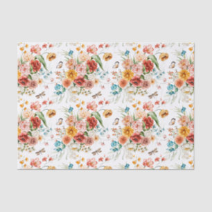 Papier Mousseline Modèle floral du jardin