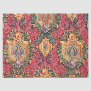 Papier Mousseline Modèle Floral Français Antique