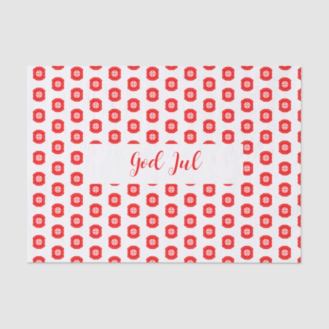 Papier Mousseline Modèle Joyeux Noël Cadeau de Fêtes (Recto)