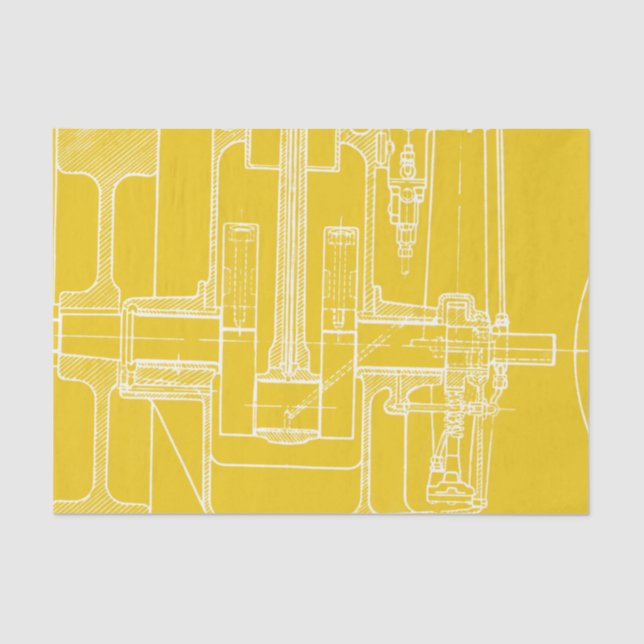 Papier Mousseline Modèle ouvrier de dessin mécanique VOTRE TOUTE (Recto)