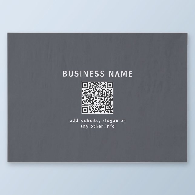 Papier Mousseline Modèle simple pour votre code QR | Gris charbon (Créateur téléchargé)