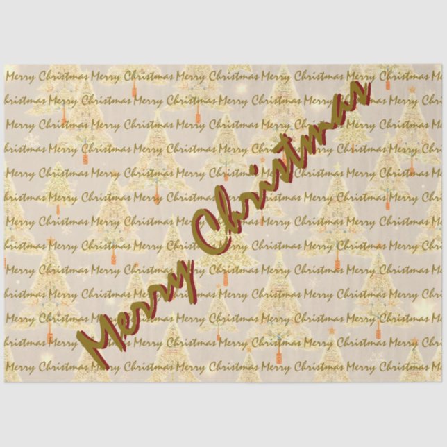 Papier Mousseline Modern Christmas Luxury Christmas Trees (Recto)