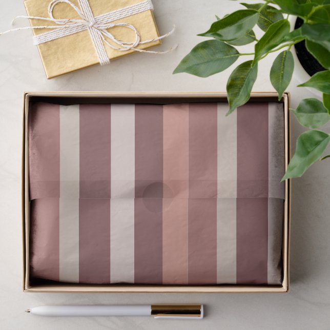 Papier Mousseline Moderna Linear | Antique Rose & Cuivre (Cadeau)