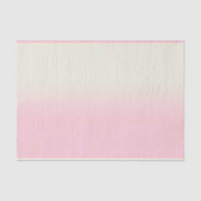 Papier Mousseline Moderne Blanc Pastel rose Ombre Gradient (Recto)