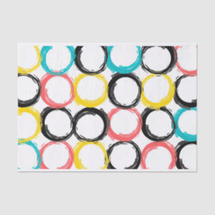 Papier Mousseline Moderne, coloré, cool, unique, cercles tendance