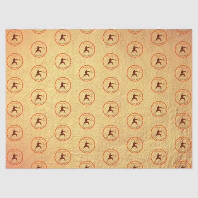 Papier Mousseline Moderne Cute Cool Enfants Arts Martiaux Karate Ann (Recto)