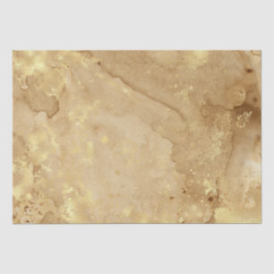 Papier Mousseline Moderne Élégant Faux Or Marbre Aquarelle Motif
