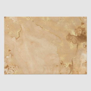Papier Mousseline Moderne Élégant Faux Or Marbre Aquarelle Motif
