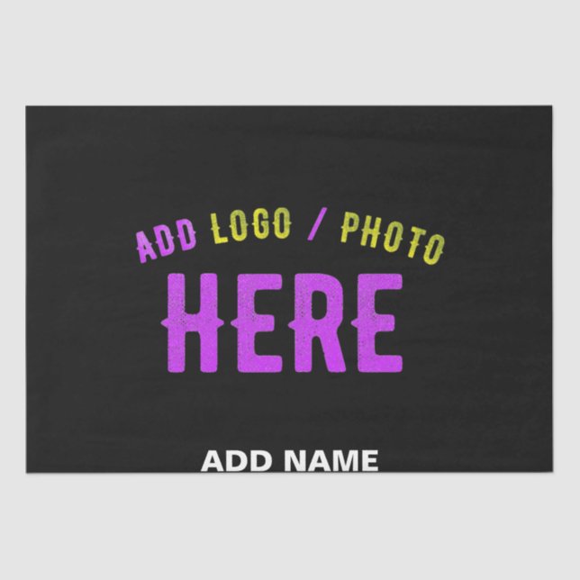 PAPIER MOUSSELINE MODERNE ET MODERNE PERSONNALISABLE NOIR VÉRIFIÉ (Recto)