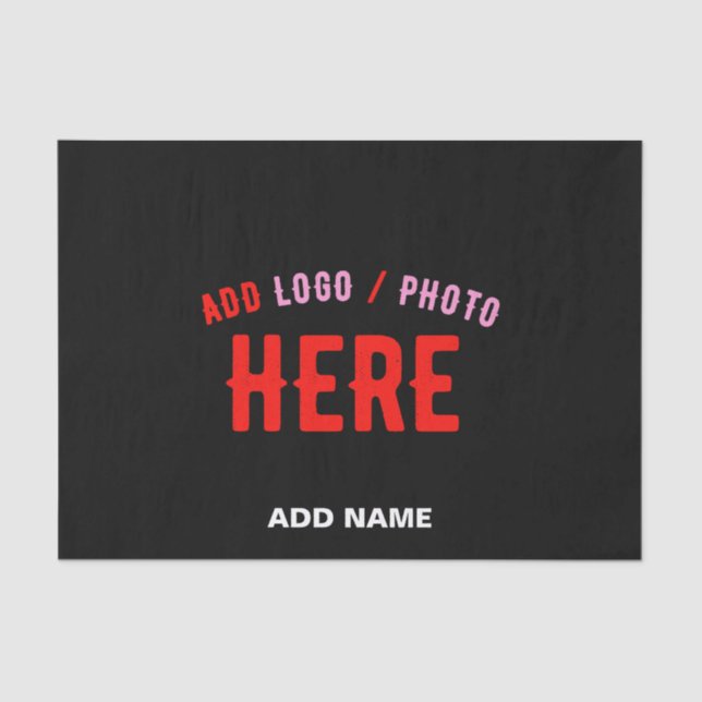 PAPIER MOUSSELINE MODERNE ET MODERNE PERSONNALISABLE NOIR VÉRIFIÉ (Recto)