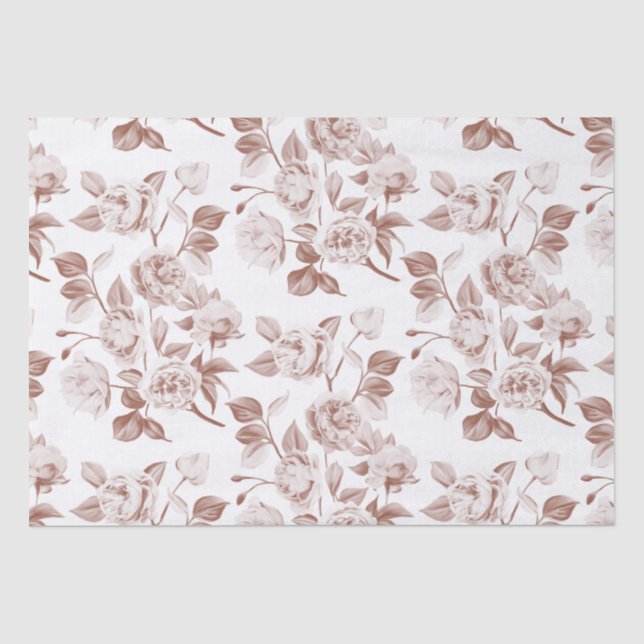 PAPIER MOUSSELINE MODERNE FLORALE BOTANIQUE MODERNE ECHO (Recto)