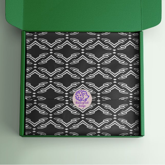 Papier Mousseline Moderne Motif géométrique noir et blanc (Créateur téléchargé)