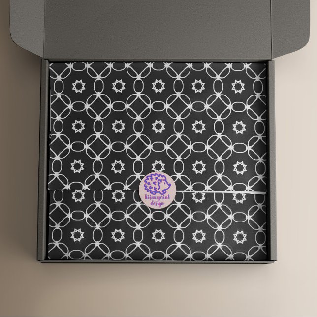 Papier Mousseline Moderne Motif géométrique noir et blanc (Créateur téléchargé)