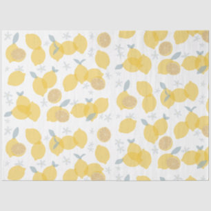 Papier Mousseline Moderne Pastel Citrus Lemons Motif