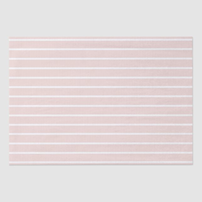 Papier Mousseline Moderne rose et blanc rayures élégant chic (Recto)