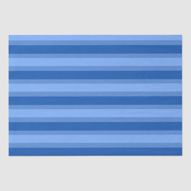 Papier Mousseline Moderne simple bande à deux tons bleu géométrique  (Recto)