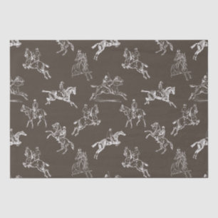 Papier Mousseline Moderne Style Taupe Blanc Horseback Toile