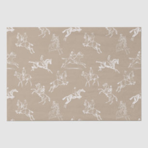 Papier Mousseline Moderne Style Taupe Blanc Horseback Toile